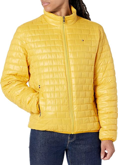 tommy hilfiger men's sweaterweight ultra loft hooded packable puffer jacket